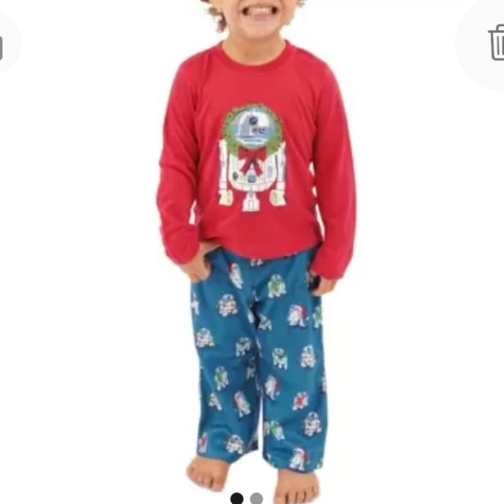 NEW Star Wars Christmas R2-D2 Toddler Boys 2 Piece Pajamas Set, Size 2T
